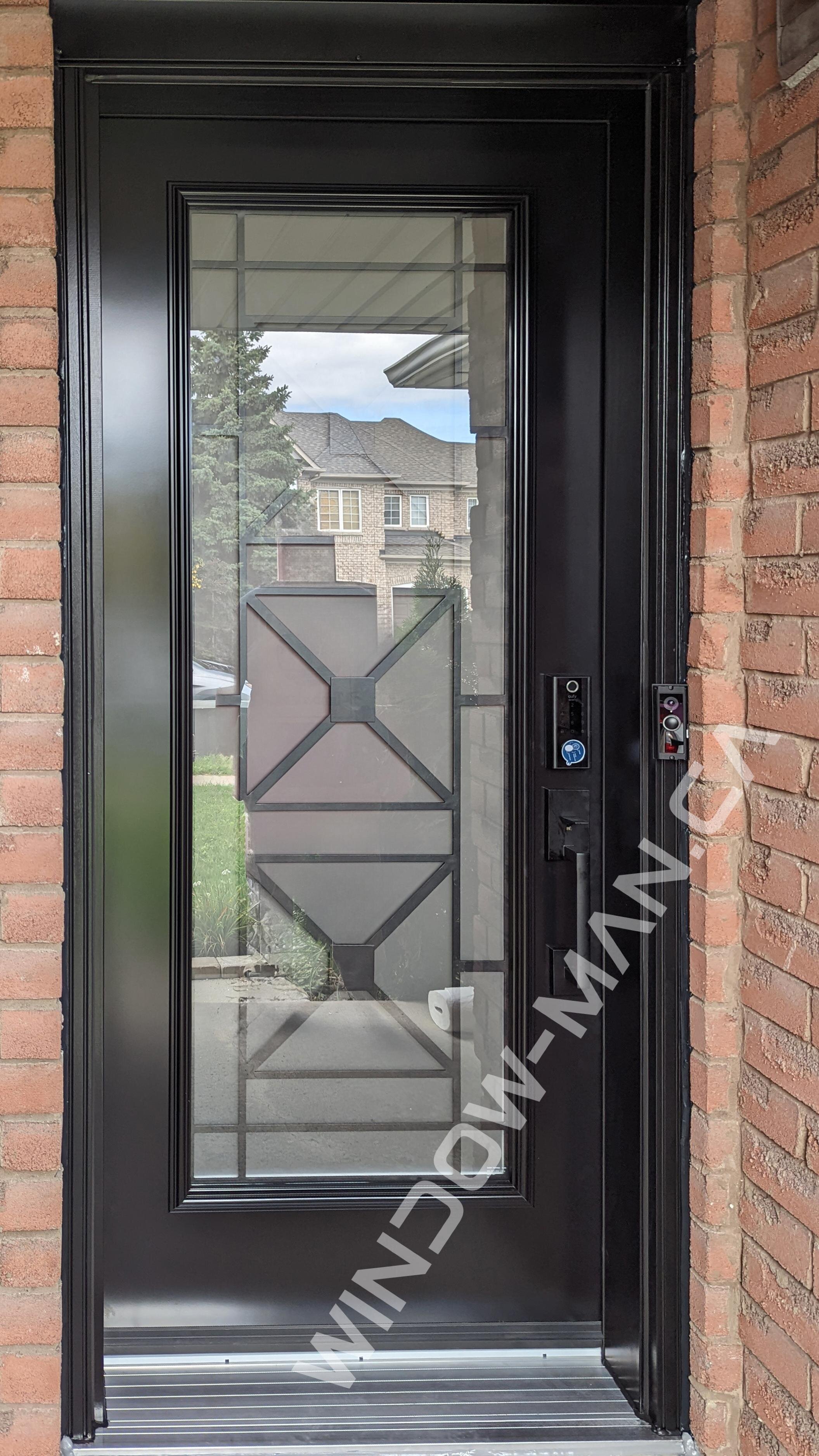doors for homes single in black with century full wrought iron glass