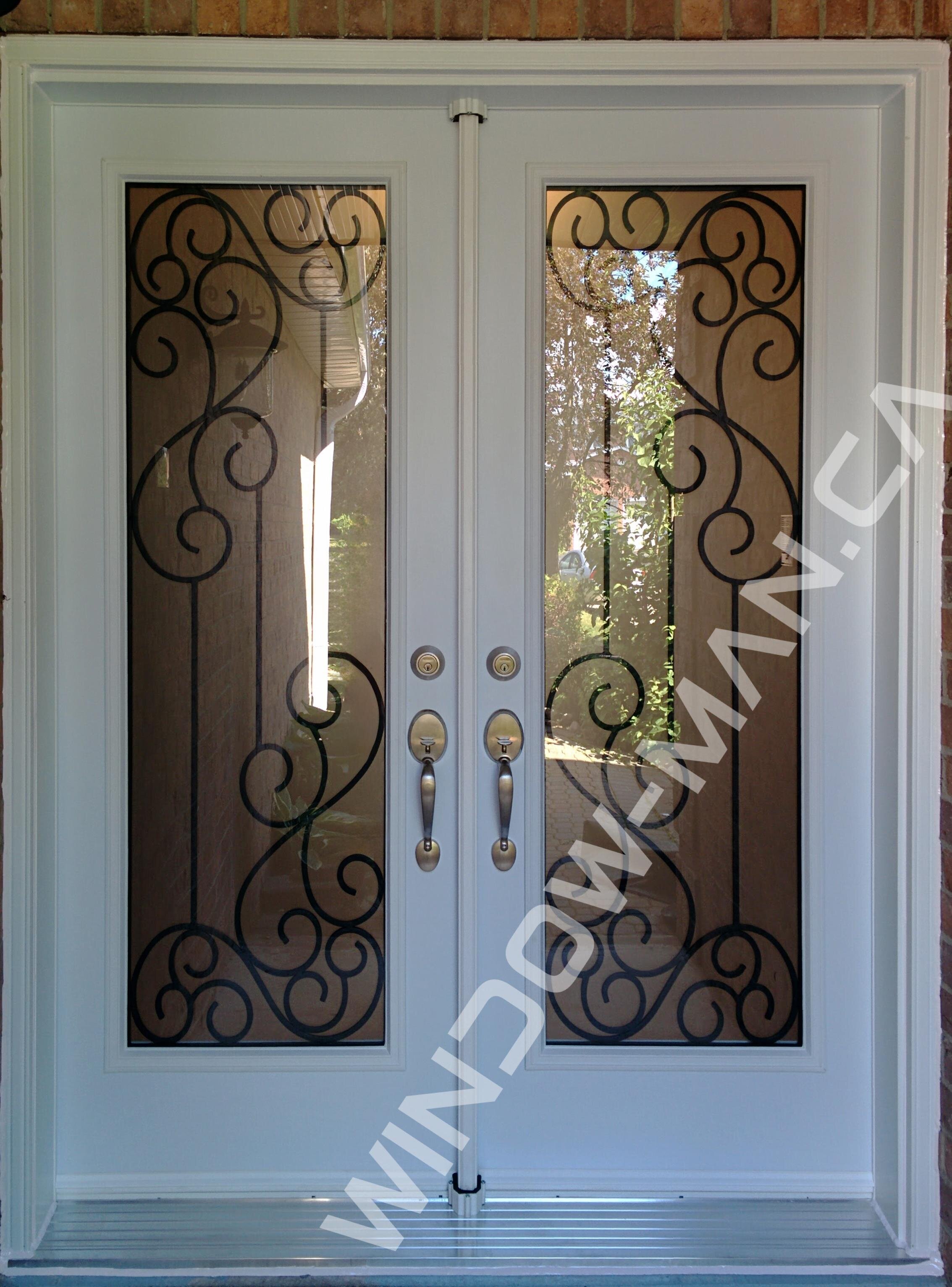 steel exterior doors canada double in white with gateway full wrought iron glass