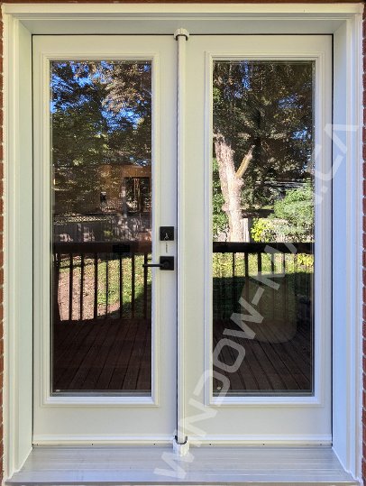 patio french narrow door with full clear glass