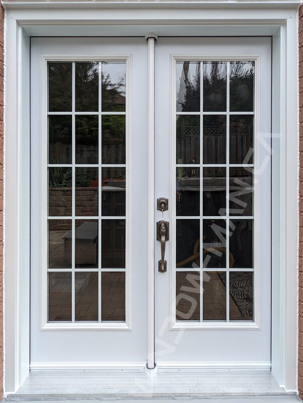 steel french door with full glass and 15 lite 3x5 grid