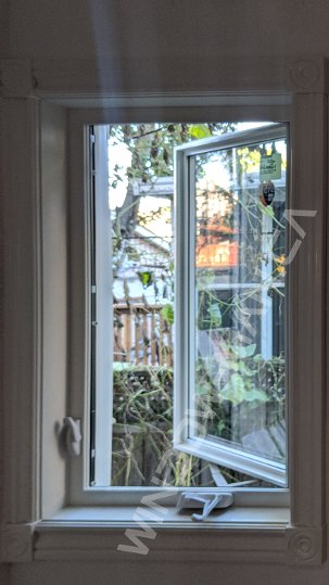 24 x 36 vinyl casement window for a main-floor bedroom