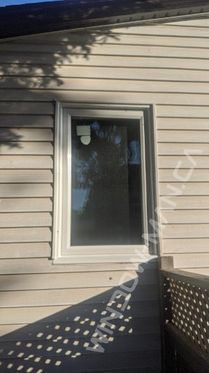 24 x 36 white vinyl casement window - closed