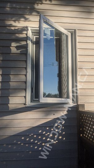 24 x 36 white vinyl casement window - outside view