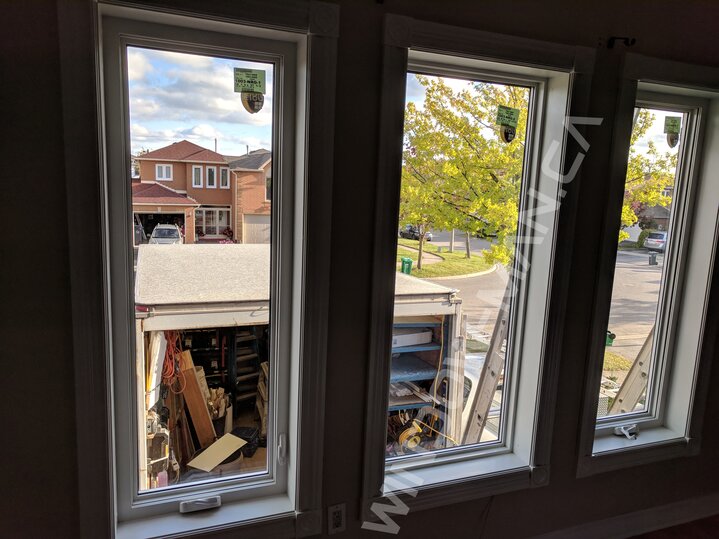 3 casement windows - inside view