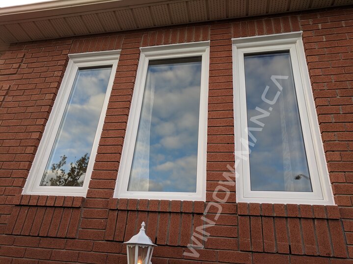 3 casement windows - outside view