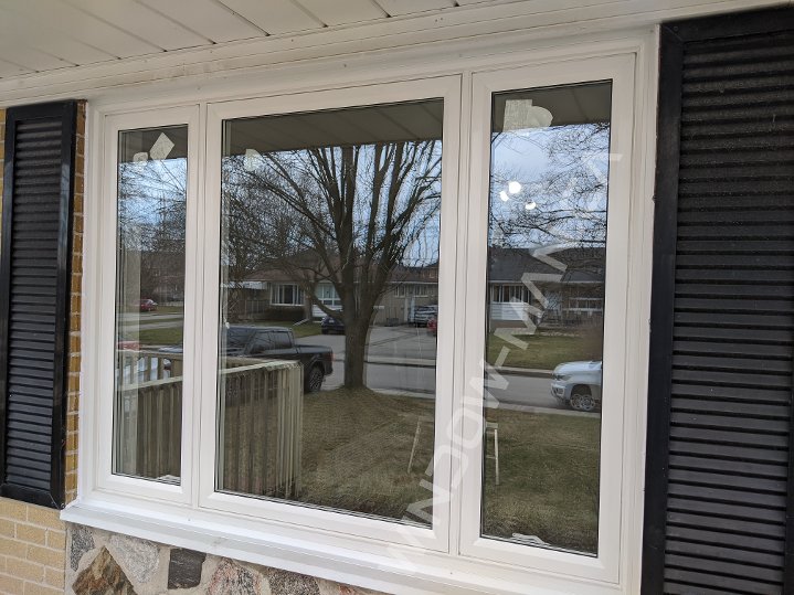 3 panel living room window - outside view