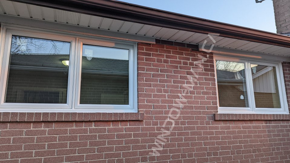 48 x 36 double casement bedroom window - outside view