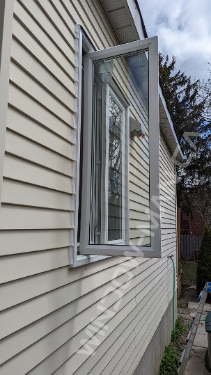 60 inch casement window for the living room - opened