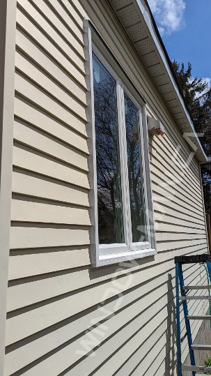 60 inch casement window for the living room - outside view