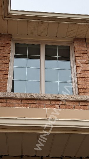 50 inch bedroom casement window - outside view
