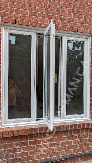 72 x 72 family room casement window - opened