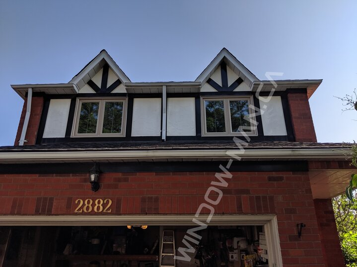 sandalwood gridded windows - outside view