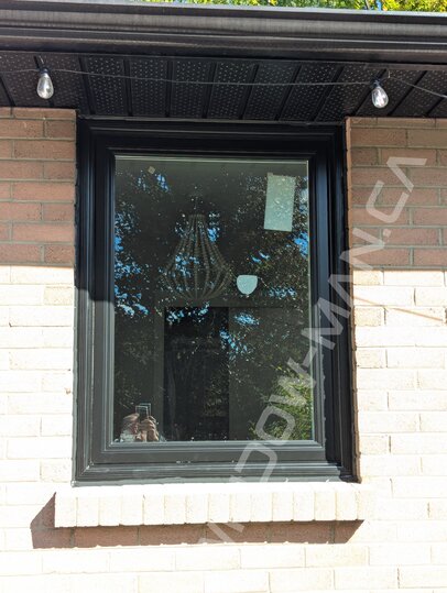 black bedroom windows - closed