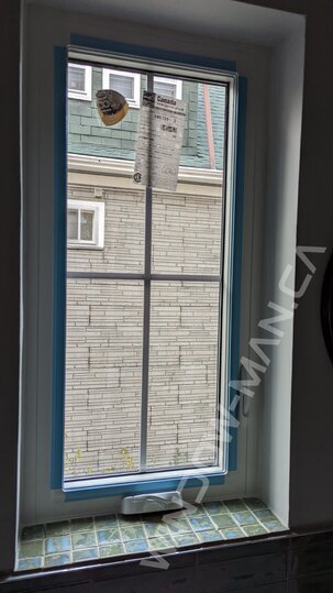 black window grill design - view from the inside