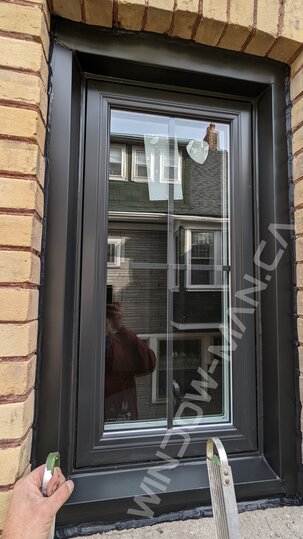black window grill design - view from the outside
