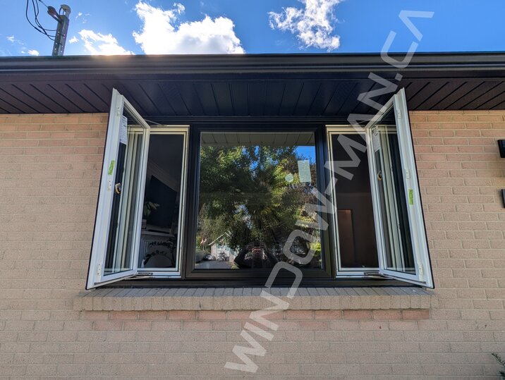 black window living room​ - opened