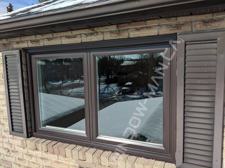 brown window - outside view