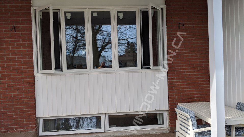 front living room window - opened