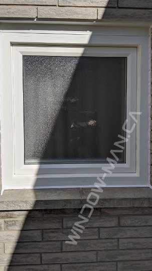 frosted bathroom window – 24 x 24 casement window for washrooms