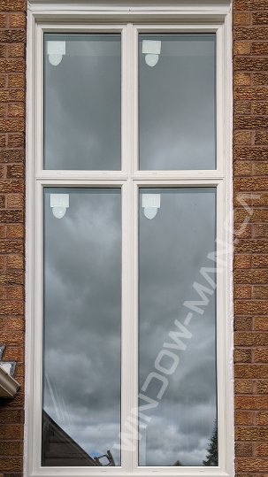 hallway window – 120 inch casement window for stair and entry spaces