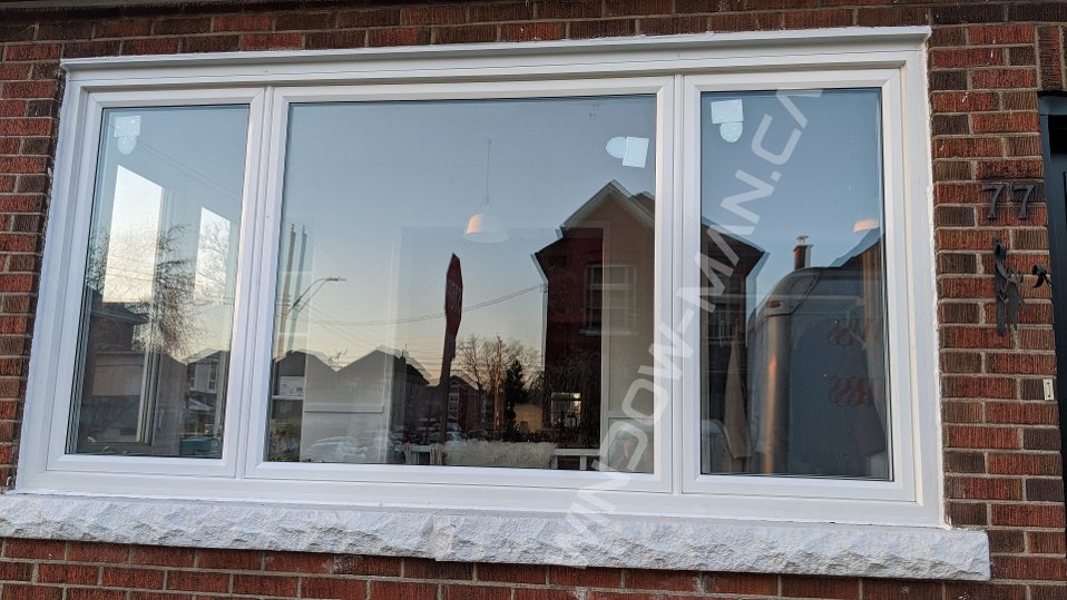 living room big window design - closed