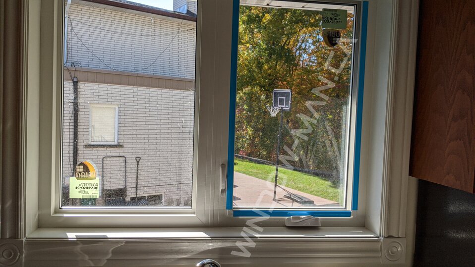 master bedroom window - inside view