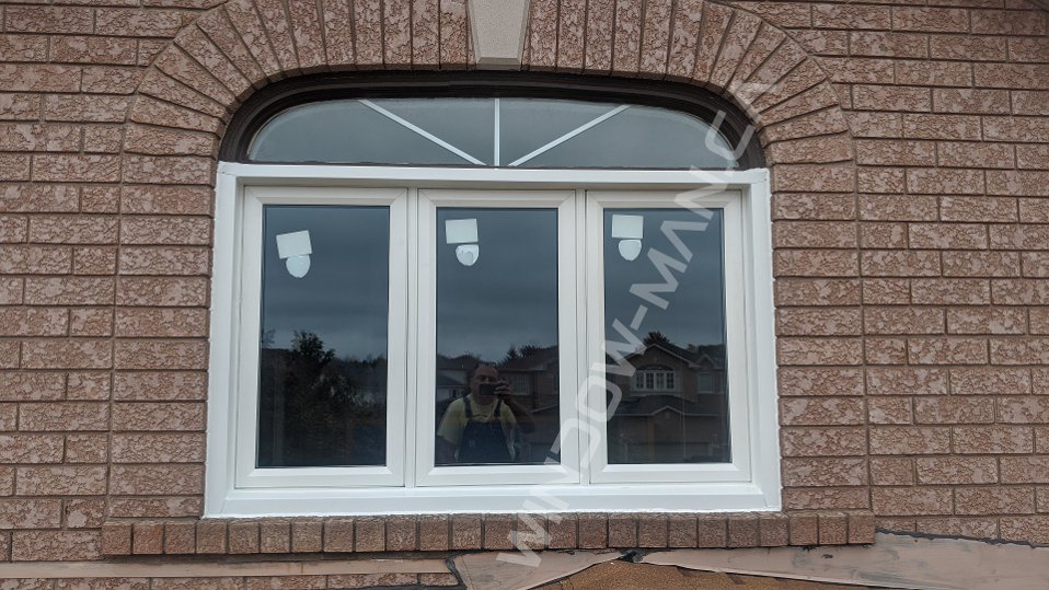 master bedroom with windows - outside view