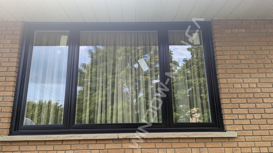 modern living room windows - closed