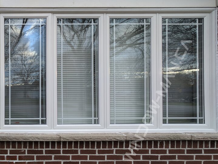 prairie grill windows – 4 panel casement window for living rooms