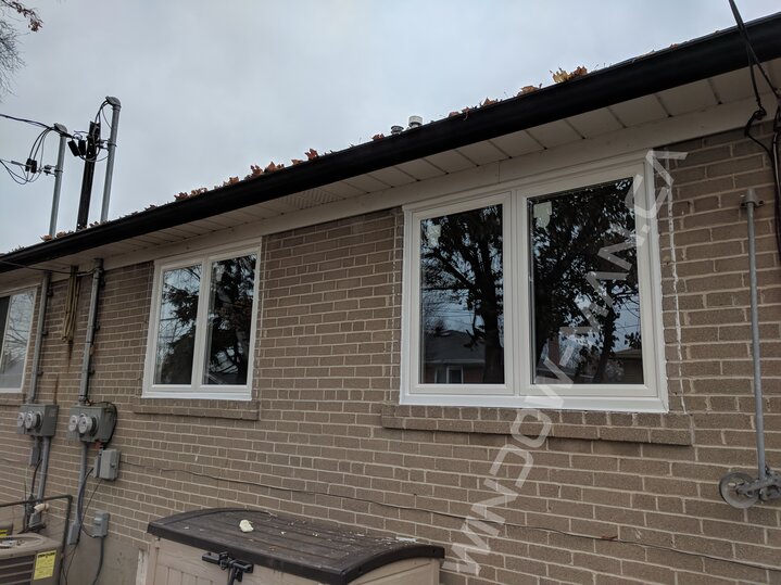 windows in a bedroom - outside view